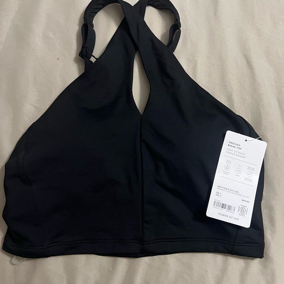 NWT Athleta Crossed Bikini Top in Black - Picture 2 of 3
